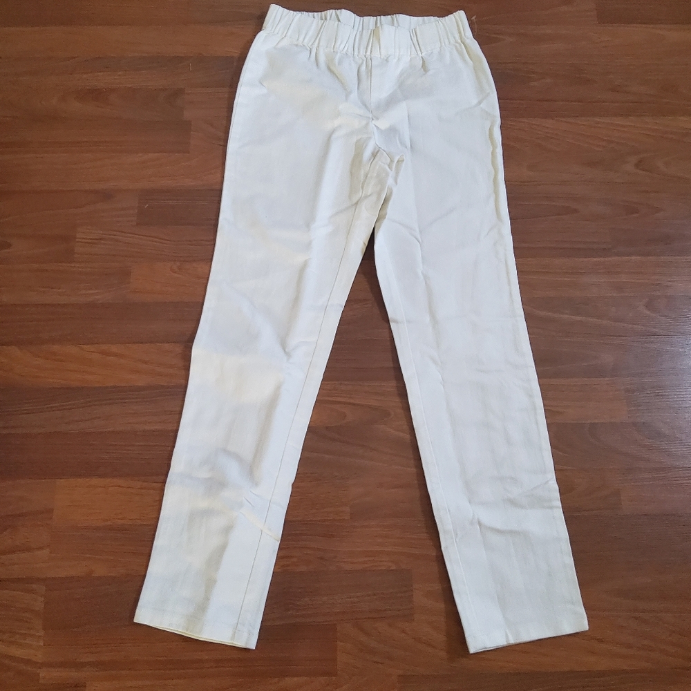 Soft Surrounding Metro Leggings Slim Ankle Crop Pants Size S White New